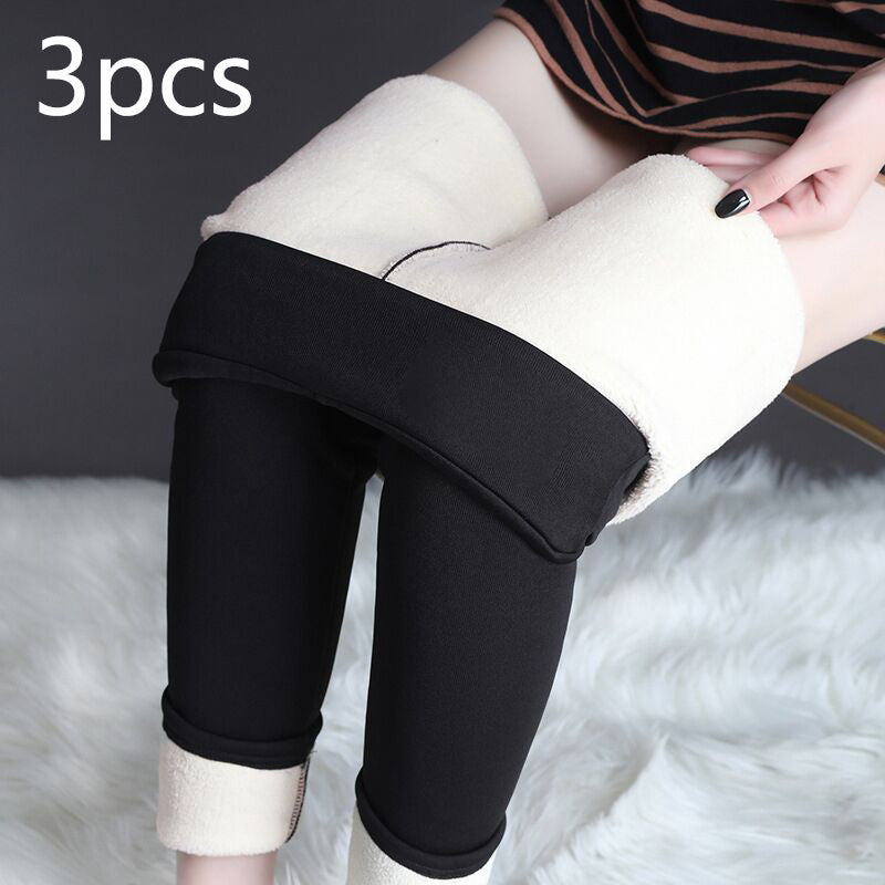 Winter Leggings Warm Thick High Stretch Lamb Cashmere Leggings Skinny Fitness Woman Pants