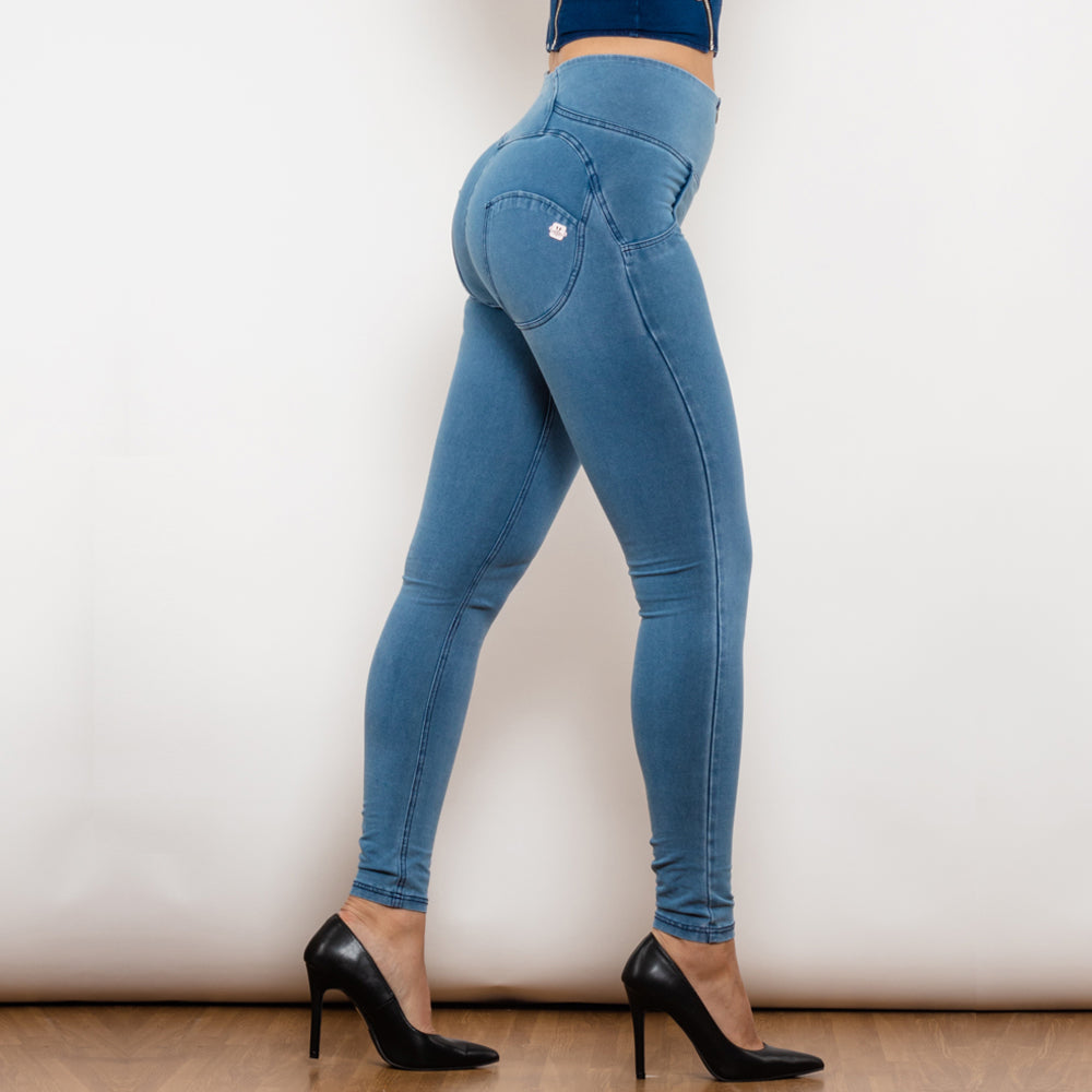 shascullfites melody light blue high waist jeggings booty lifting leggings anti cellulite booty lift leggings