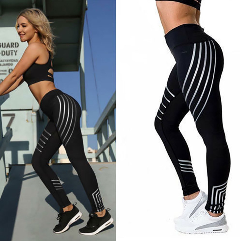 Women Workout Leggings Pants Fitness Night Glowing