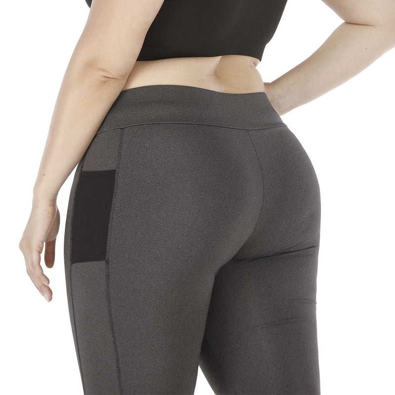 Legging de sport découpé grande taille pour femme