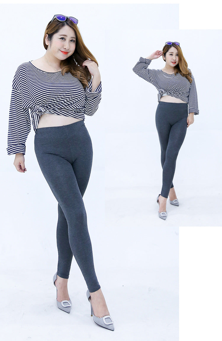 Leggings Fat Women Pantalon de rendu élastique grande taille