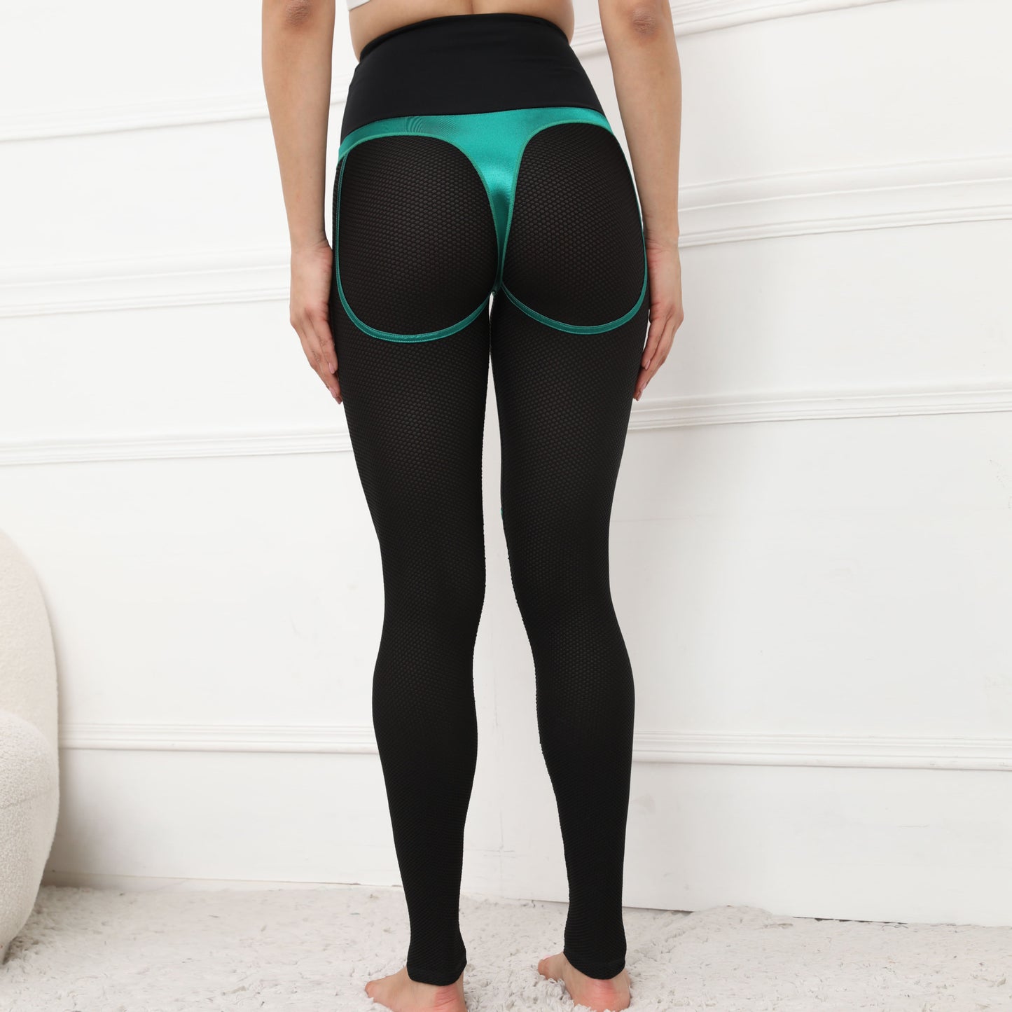 Dames heuplift mesh sport stiksels yogabroek