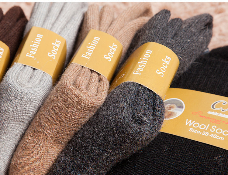 Chaussettes thermiques épaisses en éponge pour hommes d'hiver chaussettes chaudes en laine de lapin épaisses