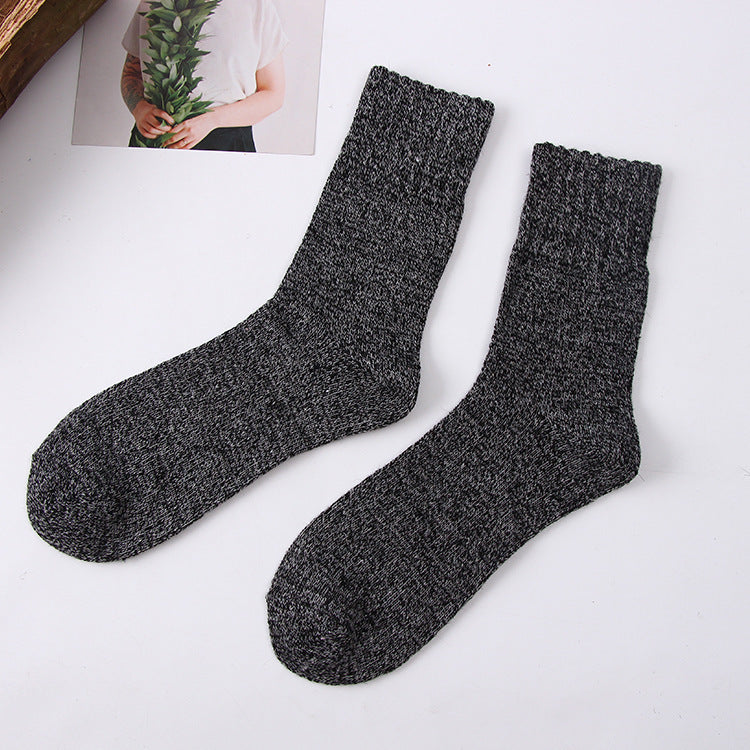 Chaussettes d'hiver en laine éponge pour hommes