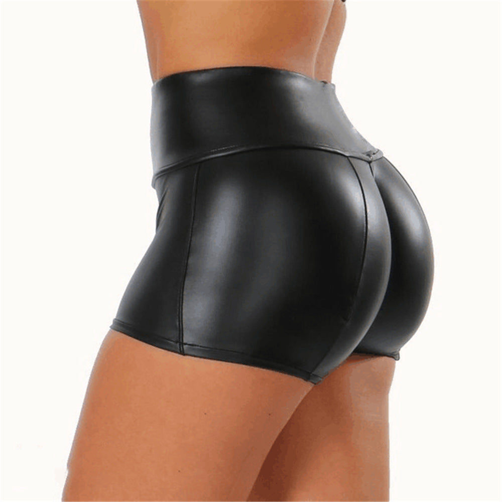 Women's Pu Leather Pants Sexy Hot Pants Shorts