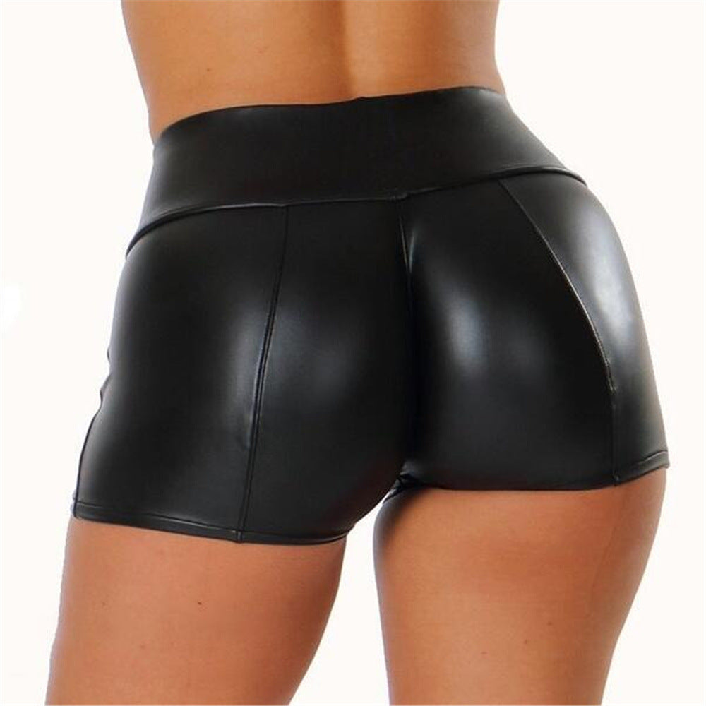 Women's Pu Leather Pants Sexy Hot Pants Shorts