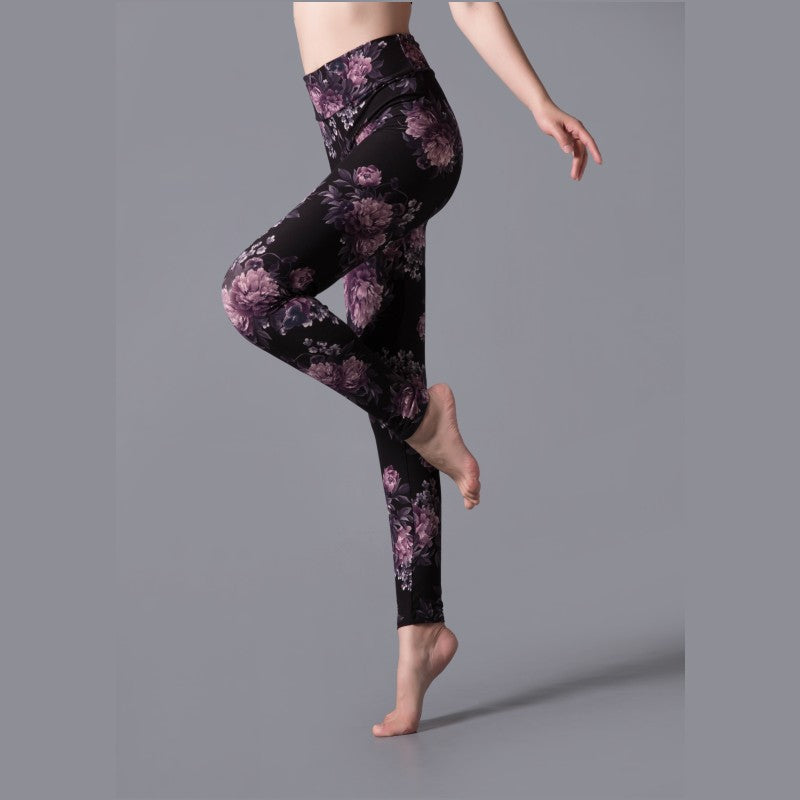 Printemps et automne grand extensible taille haute imprimé léopard vêtements d'extérieur Leggings sport Yoga pantalon ajusté avec petits pieds à la mode taille large