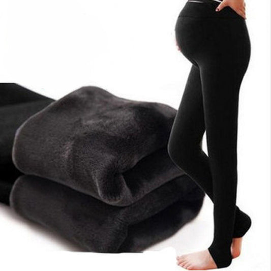 Winter Velvet Maternity Leggings Pants For Women