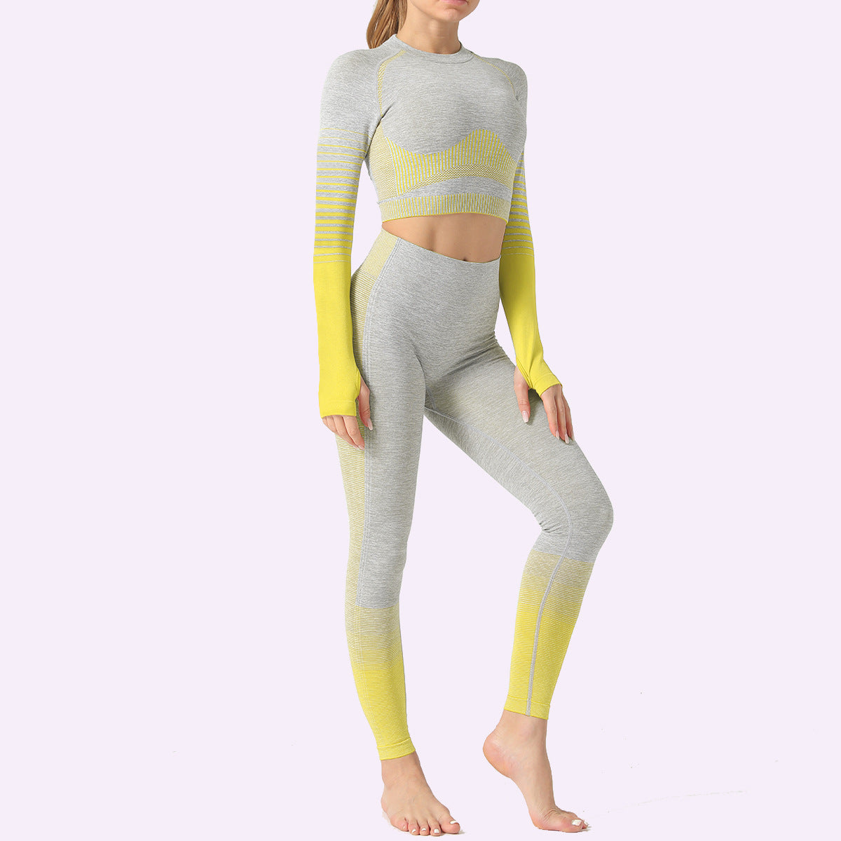 LANTECH femmes ensembles de Yoga salle de sport Fitness athlétique 2 pièces costumes de sport ensemble pantalons Leggings vêtements de sport Leggings chemises de sport sans couture