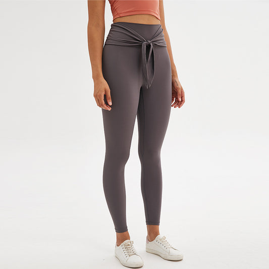 Negenpunts legging yogabroek met bandjes