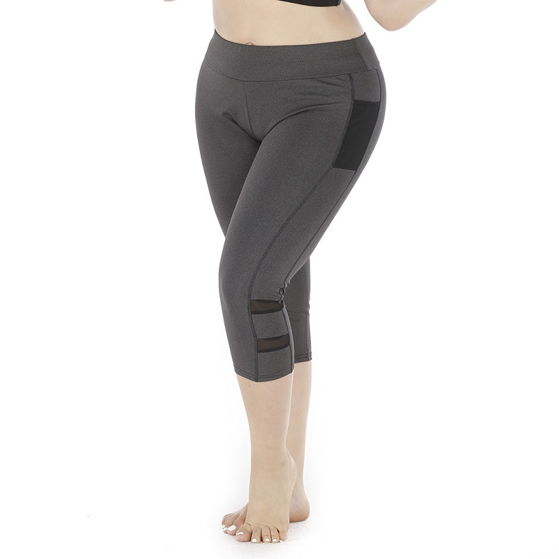 Legging de sport découpé grande taille pour femme