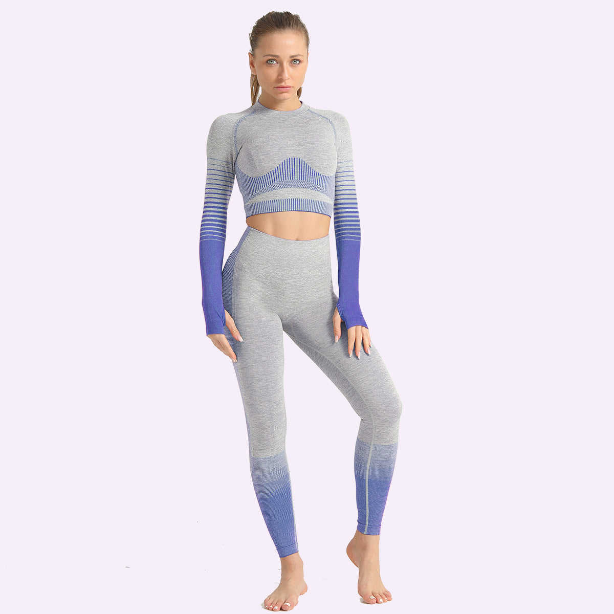 LANTECH femmes ensembles de Yoga salle de sport Fitness athlétique 2 pièces costumes de sport ensemble pantalons Leggings vêtements de sport Leggings chemises de sport sans couture