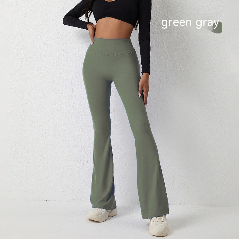 Pantalon à cloche pour femme, pantalon de Yoga taille haute, Leggings, pantalon de Fitness à jambes larges