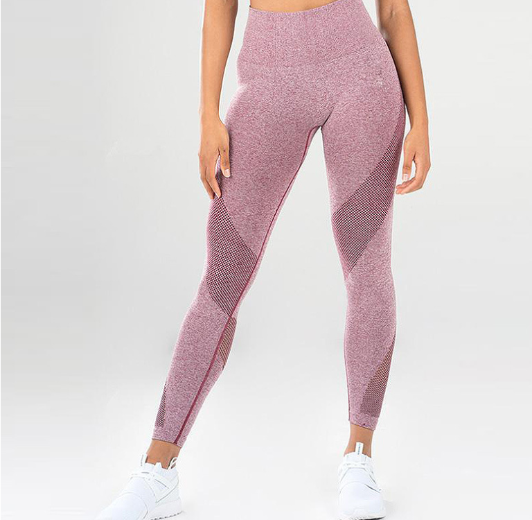 Nieuwe mesh-stiksels, hippe yogabroek, sport-fitnessbroek, sexy heuplegging