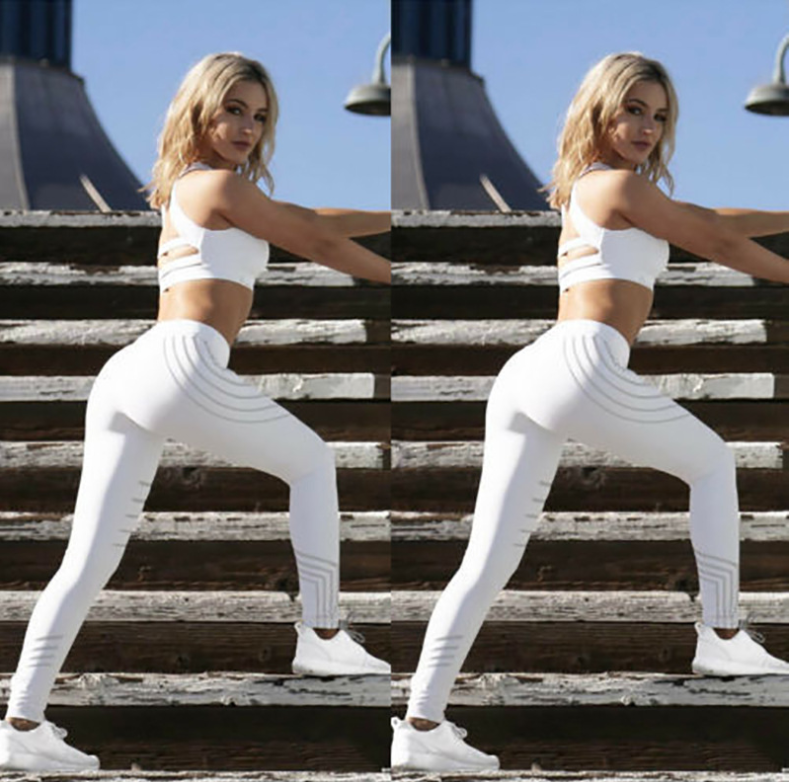 Women Workout Leggings Pants Fitness Night Glowing