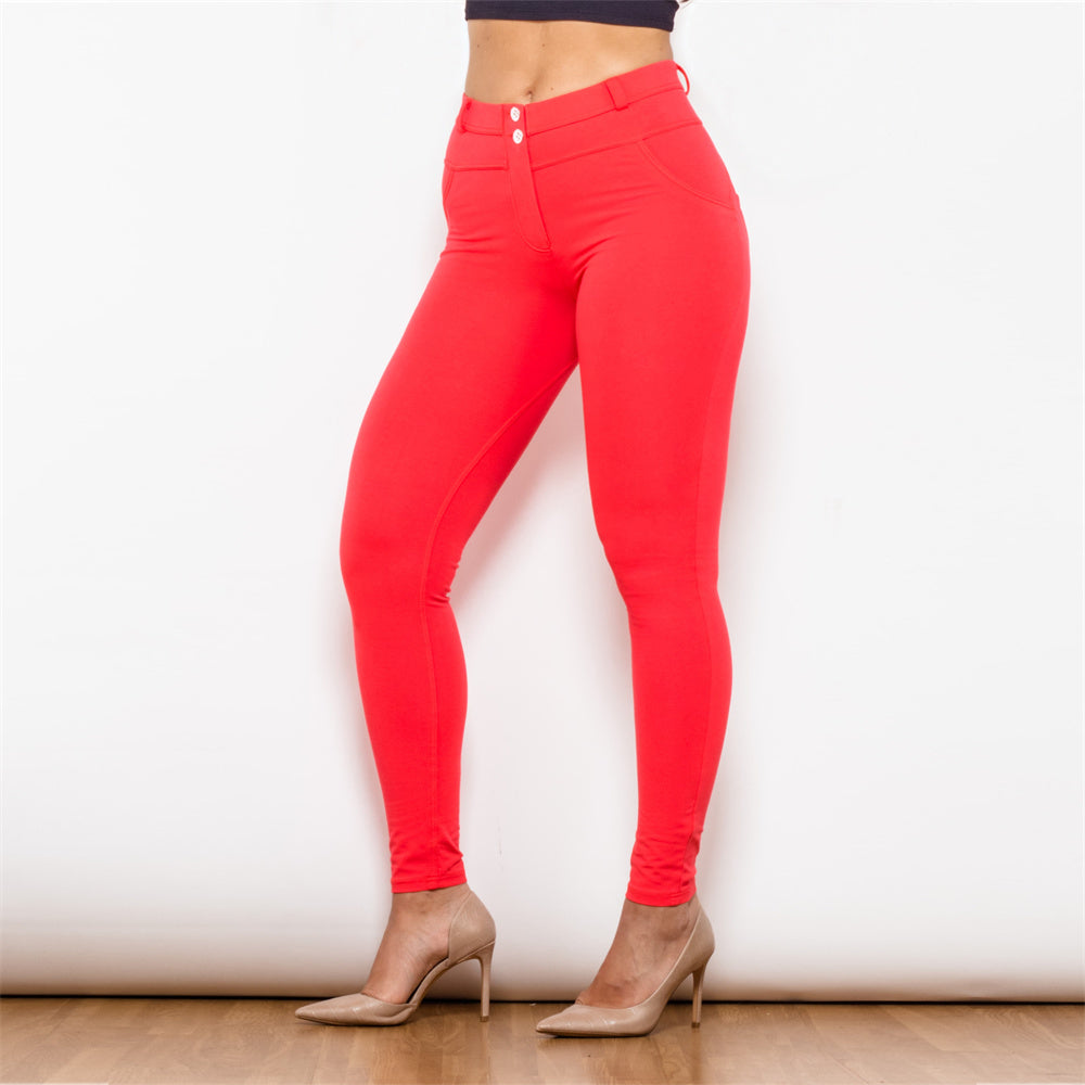 Shascullfites mélodie rouge façonnage leggings entraînement butin levage leggings pantalons de yoga