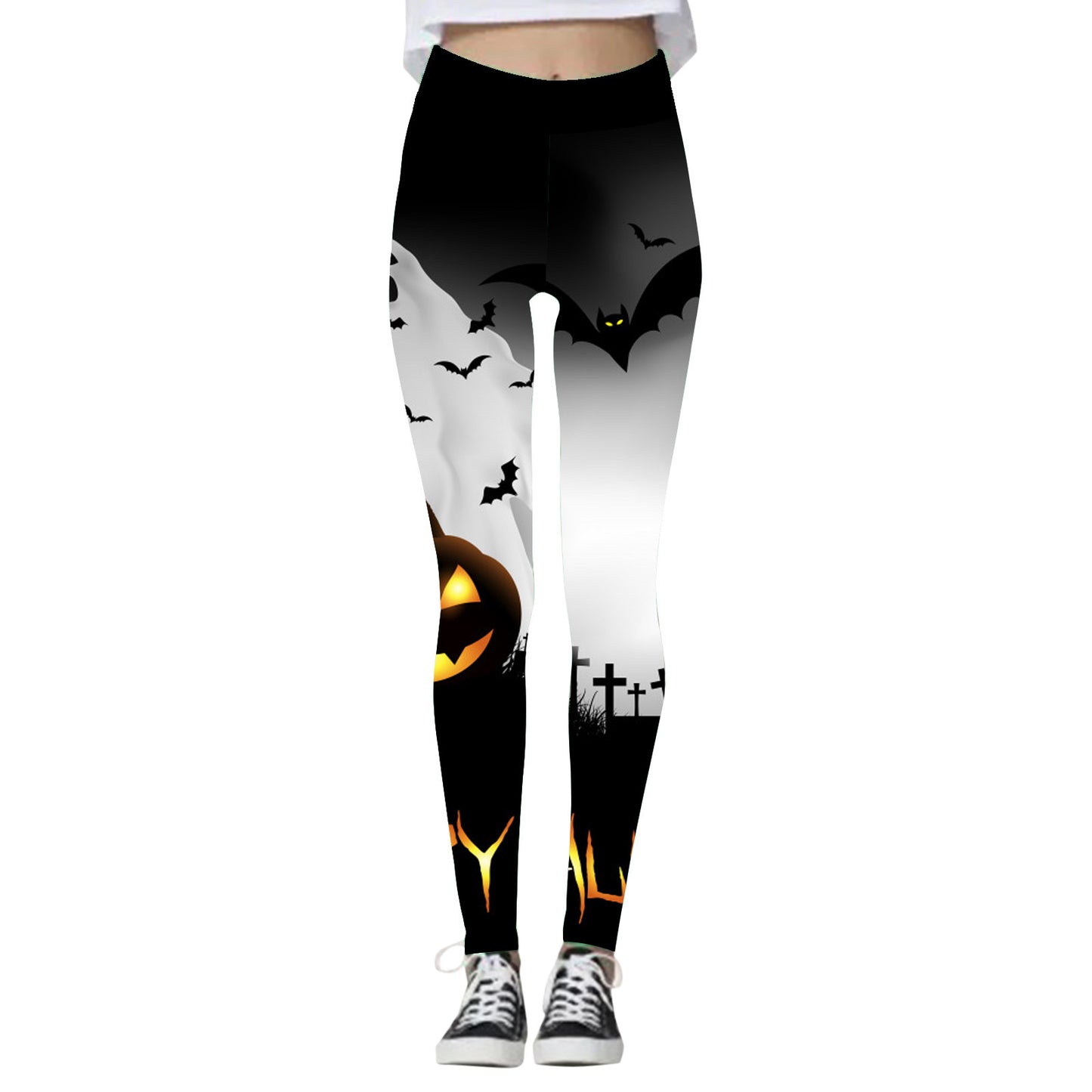 Women's Fashion Halloween High Waist Elastic Yoga Sports Leggings