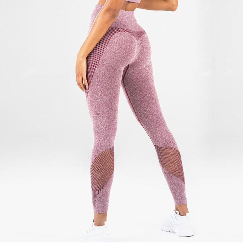 Nieuwe mesh-stiksels, hippe yogabroek, sport-fitnessbroek, sexy heuplegging