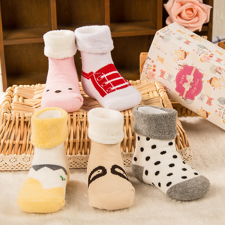 New winter cotton socks baby socks thick cotton socks and Terry relent children baby socks