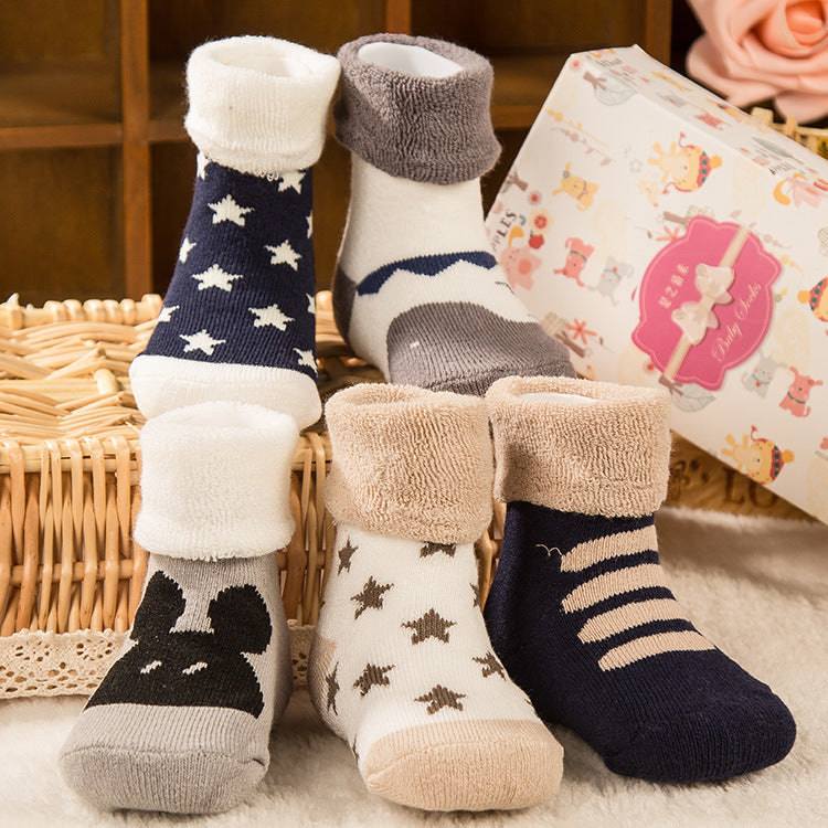 New winter cotton socks baby socks thick cotton socks and Terry relent children baby socks