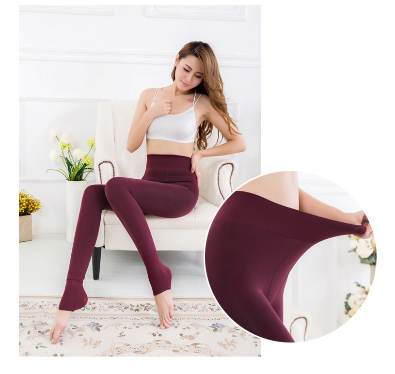 Leggings en velours épais pour femme, taille haute, en velours perlé, à l'extérieur, pour garder au chaud, automne et hiver