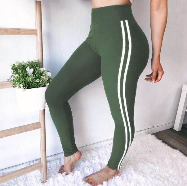 Leggings de sport à coupe de couleur assortie à la mode pour femmes