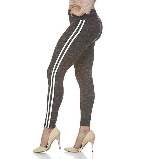 Trek een sportlegging met hoge taille aan 