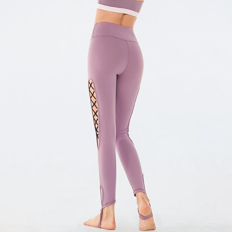 Pantalon de fitness découpé taille haute