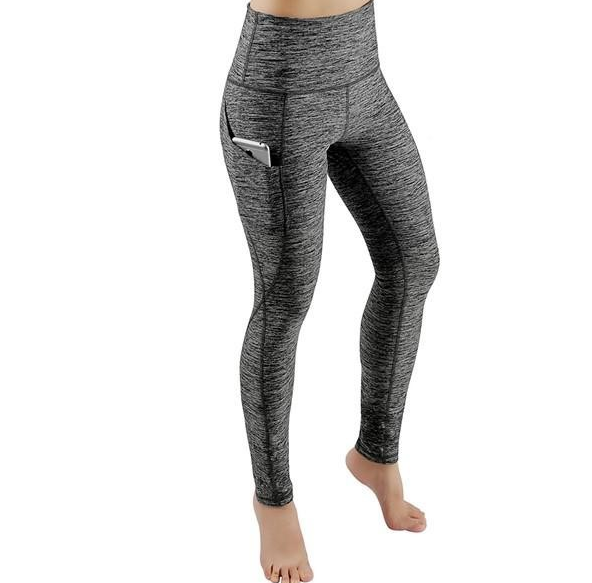 Pantalons de yoga pour femmes, collants de course, contrôle du ventre, entraînement, course à pied, leggings de yoga extensibles dans 4 directions, taille haute avec poche