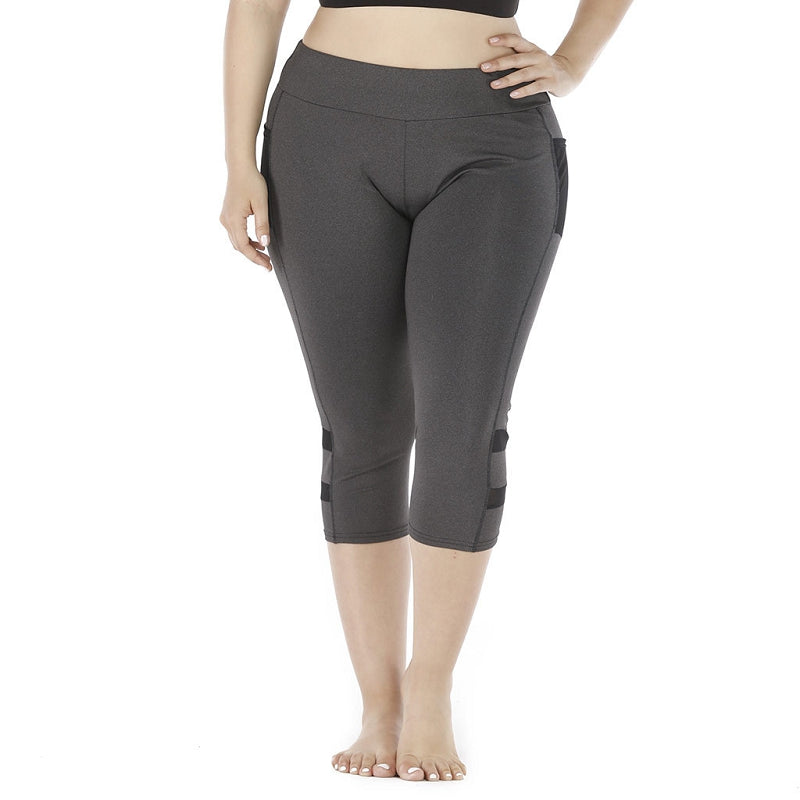 Legging de sport découpé grande taille pour femme