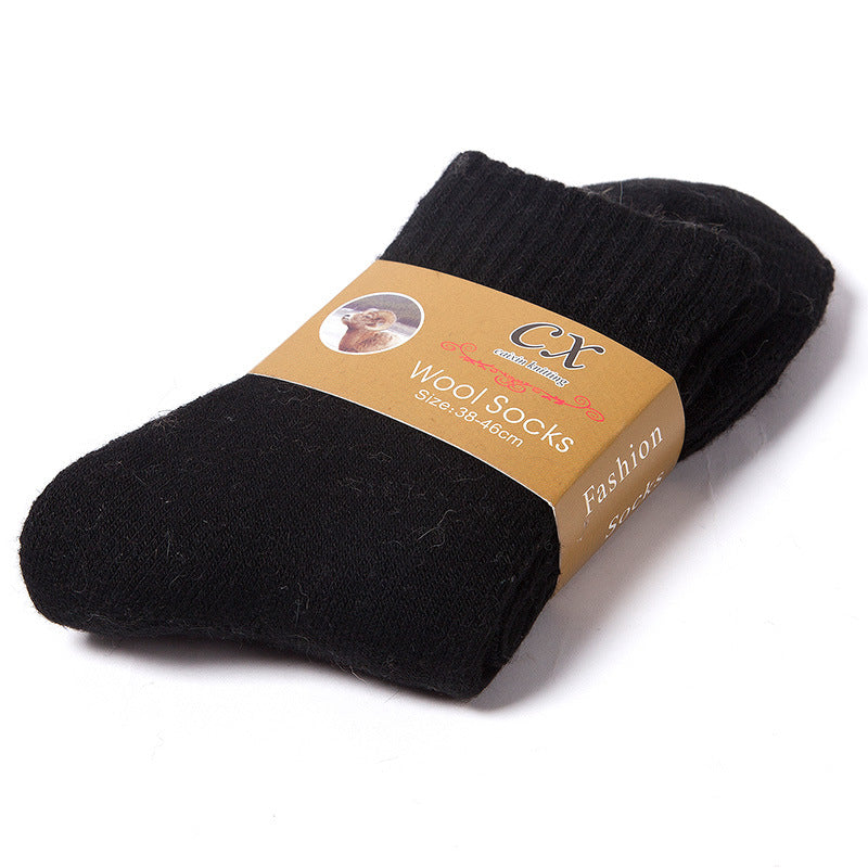 Chaussettes thermiques épaisses en éponge pour hommes d'hiver chaussettes chaudes en laine de lapin épaisses