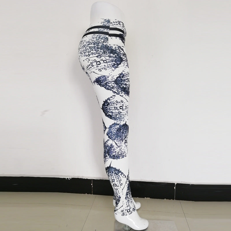 Feather Raindrop Sports Leggings