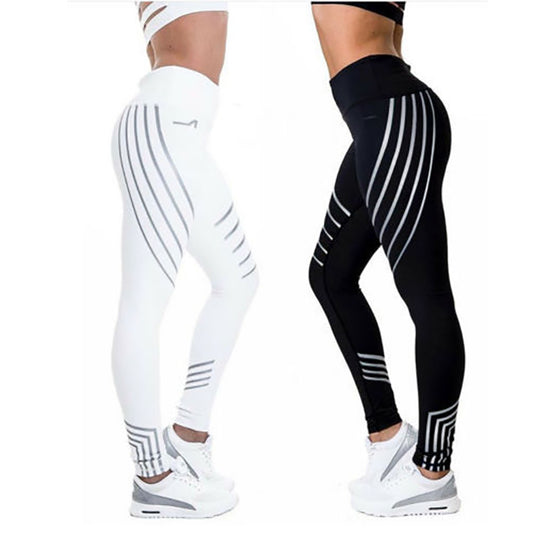 Women Workout Leggings Pants Fitness Night Glowing