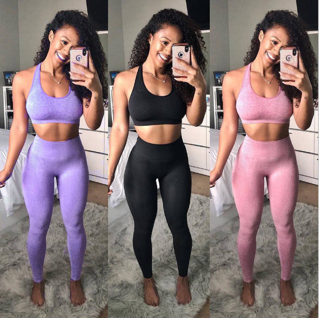 Fitness yoga leggings female seamless carry buttock of tall