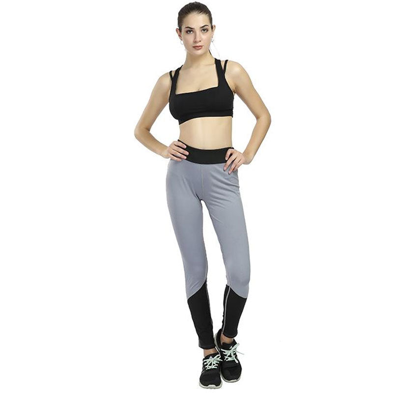 Heupliftende legging met vier naalden en zes lijnen in contrasterende kleur gestikte sportyoga-legging 