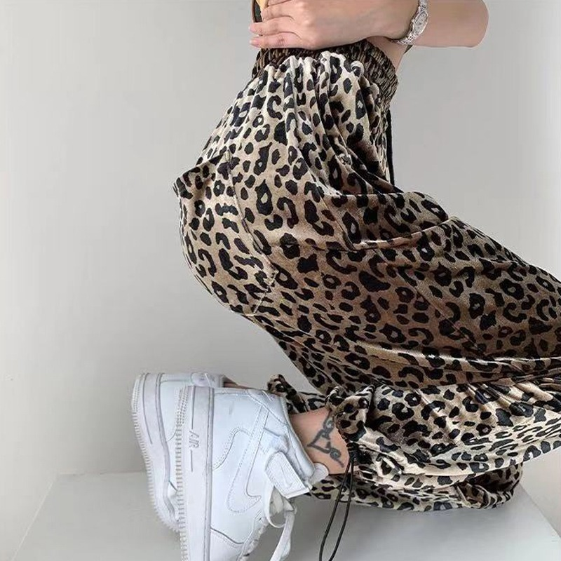 Street Leopard Pants Loose Leggings Pants New Wild Thin Harlan Sweatpants