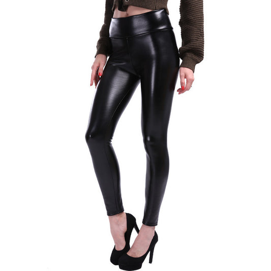 Leather Pants Leggings Plus Velvet Thickened Was Thin And High Waist