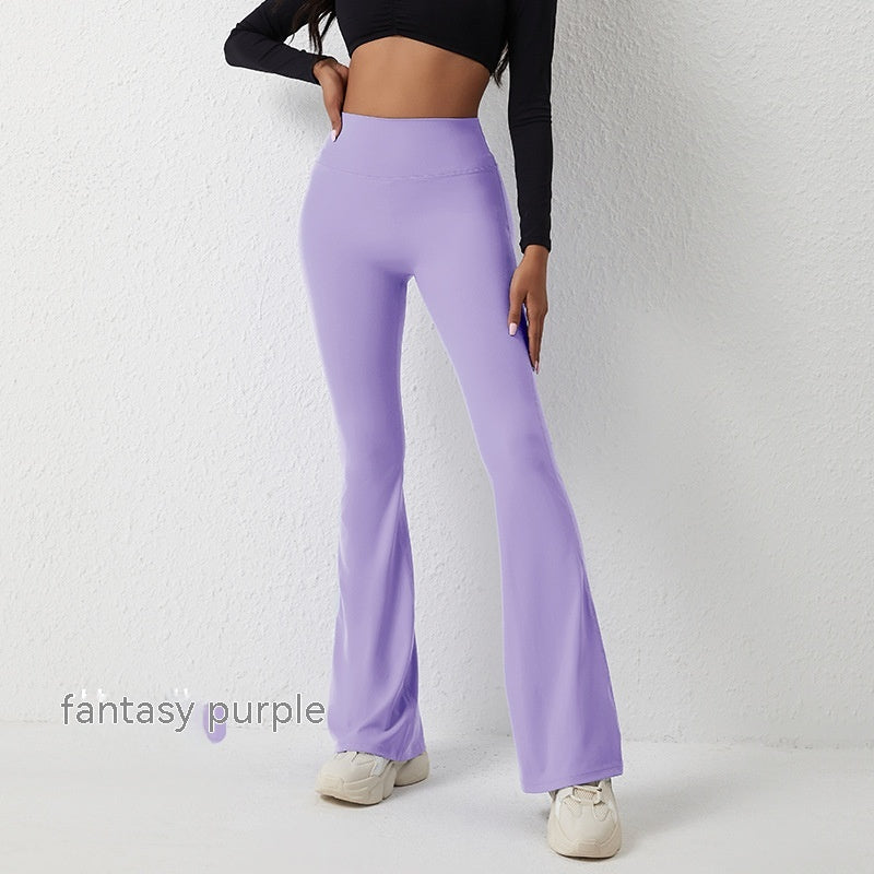 Pantalon à cloche pour femme, pantalon de Yoga taille haute, Leggings, pantalon de Fitness à jambes larges