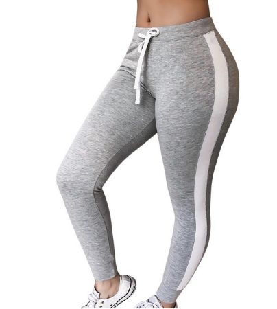 Leggings de sport à coupe de couleur assortie à la mode pour femmes