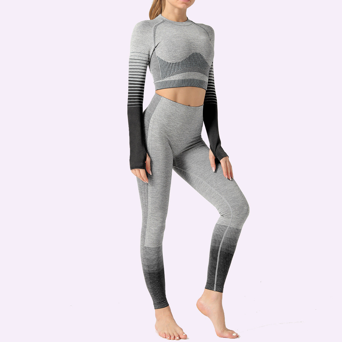 Peach knit quick-drying yoga pants