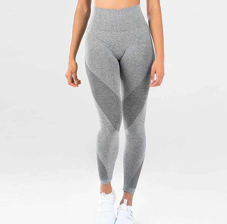 Nouveau pantalon de yoga de hanche de couture en maille pantalons de fitness de sport leggings de hanches sexy