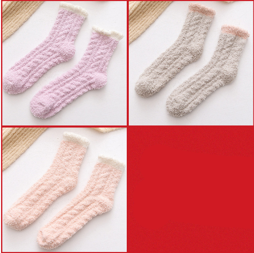 Chaussettes thermiques moelleuses pour femmes, chaussettes chaudes d'automne et d'hiver