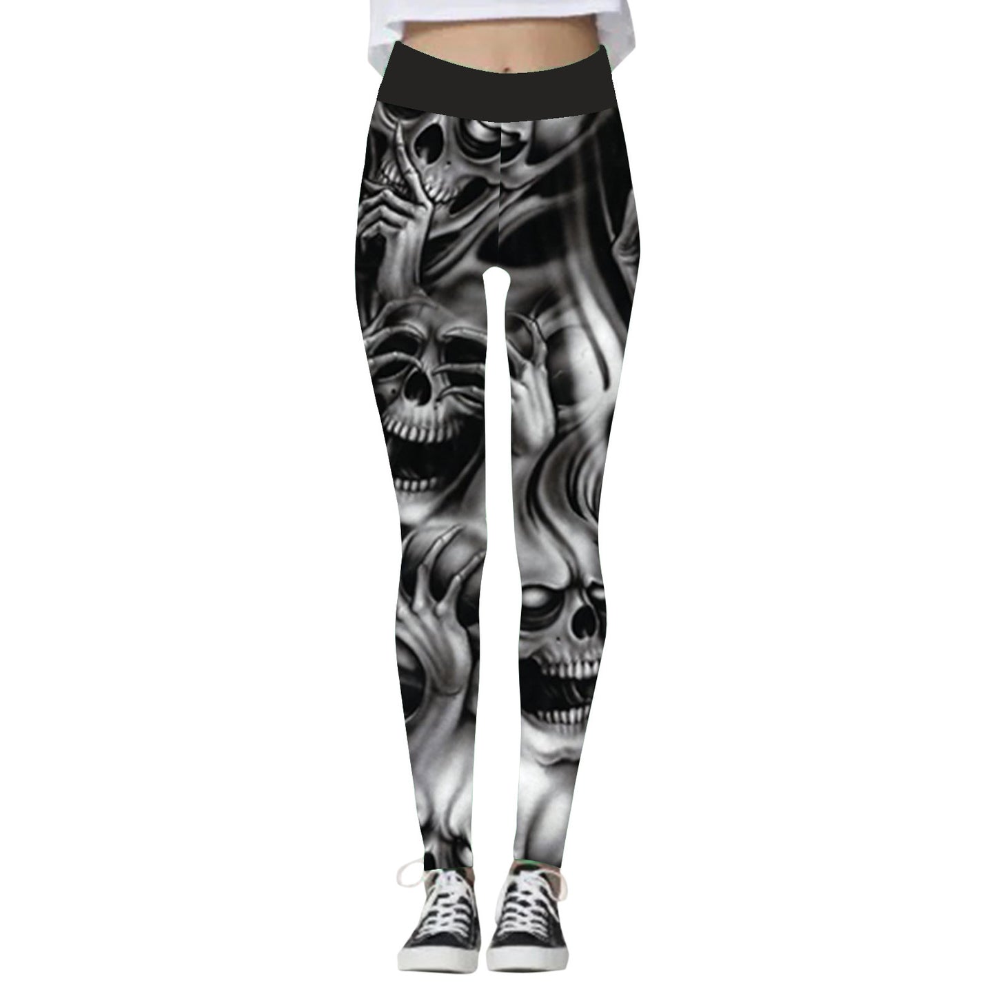 Leggings de sport de Yoga élastiques taille haute pour femmes, mode Halloween