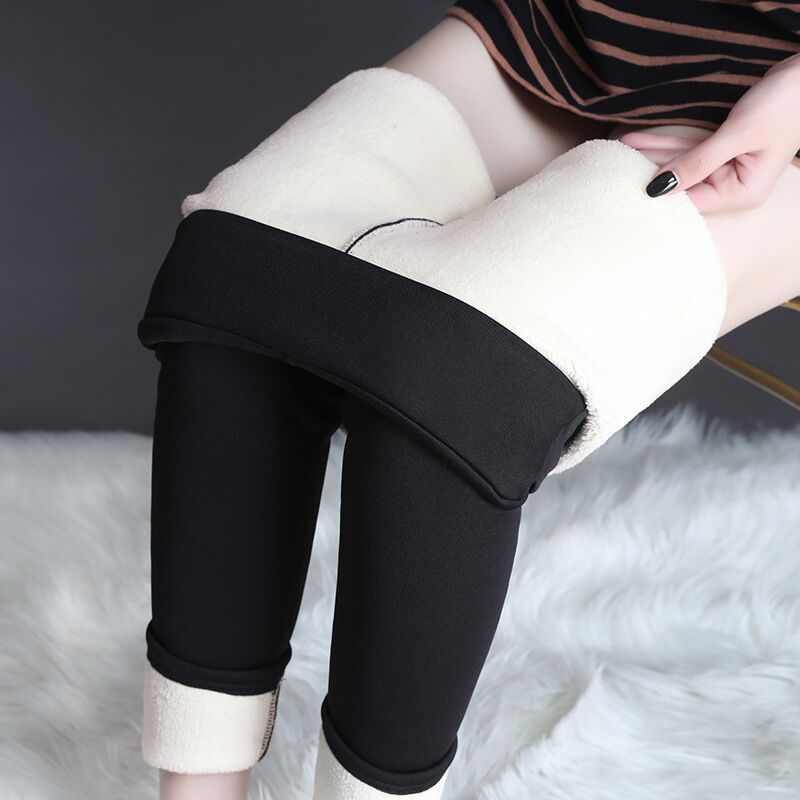 Winter Leggings Warm Thick High Stretch Lamb Cashmere Leggings Skinny Fitness Woman Pants