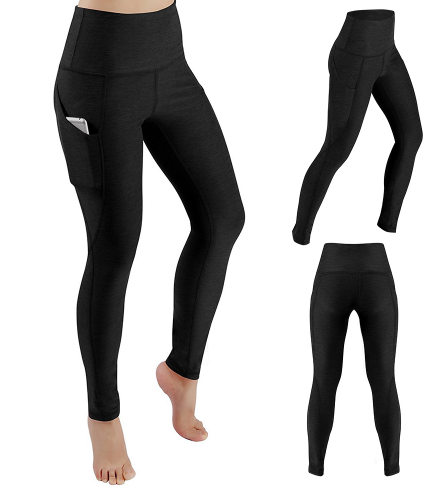 Pantalons de yoga pour femmes, collants de course, contrôle du ventre, entraînement, course à pied, leggings de yoga extensibles dans 4 directions, taille haute avec poche