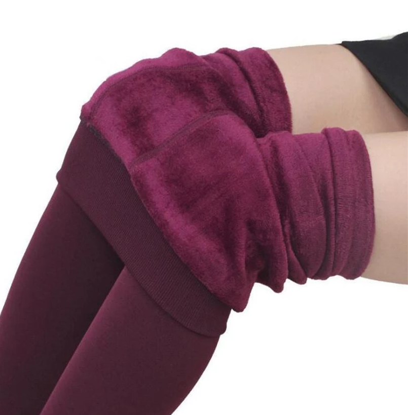 Leggings en velours épais pour femme, taille haute, en velours perlé, à l'extérieur, pour garder au chaud, automne et hiver