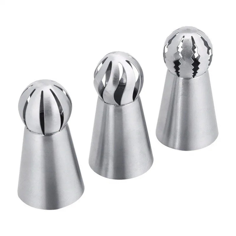 4pcs Silicone Kitchen Accessories Icing Piping Cream Pastry Bag + 3 Stainless Steel Nozzle Set DIY Cake Decorating Tips Set Tool