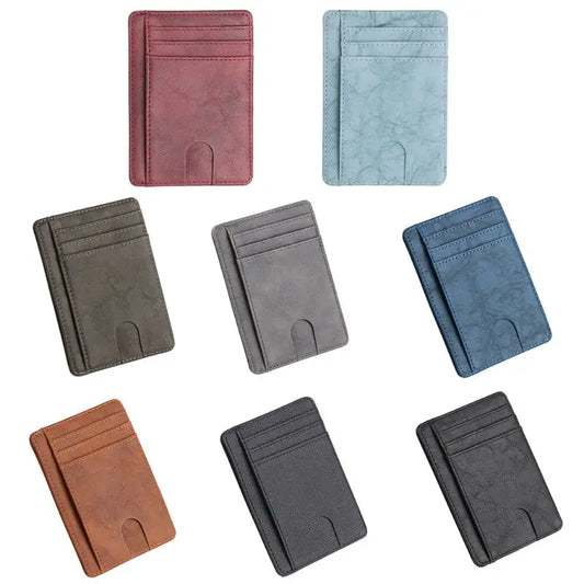 Leather Wallet Credit ID Card Holder Case