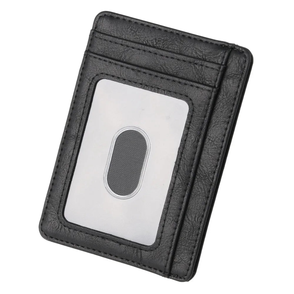 Leather Wallet Credit ID Card Holder Case