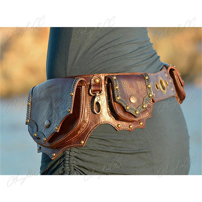 Medieval Steampunk Vintage Pouch bag for Men and Women